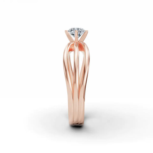 River Solitaire Diamond Ring