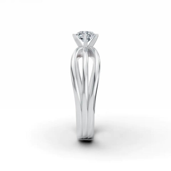 River Solitaire Diamond Ring