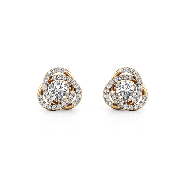 Detachable Solitaire Entwined Circled Earrings