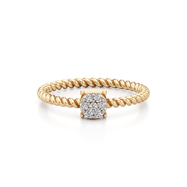 Spiral Embrace Diamond Ring