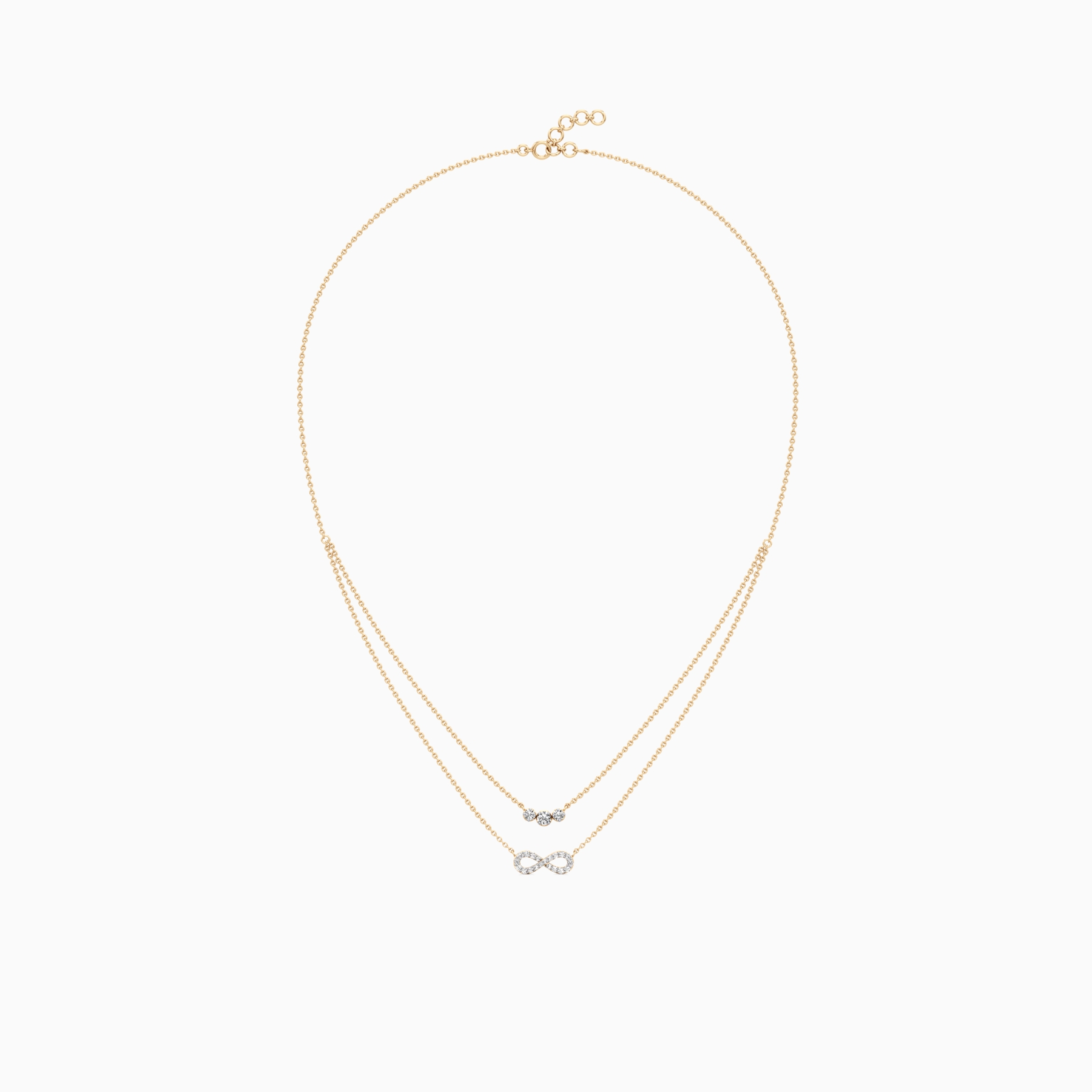 Infinite For Life Love Chain in Yellow 14K Gold