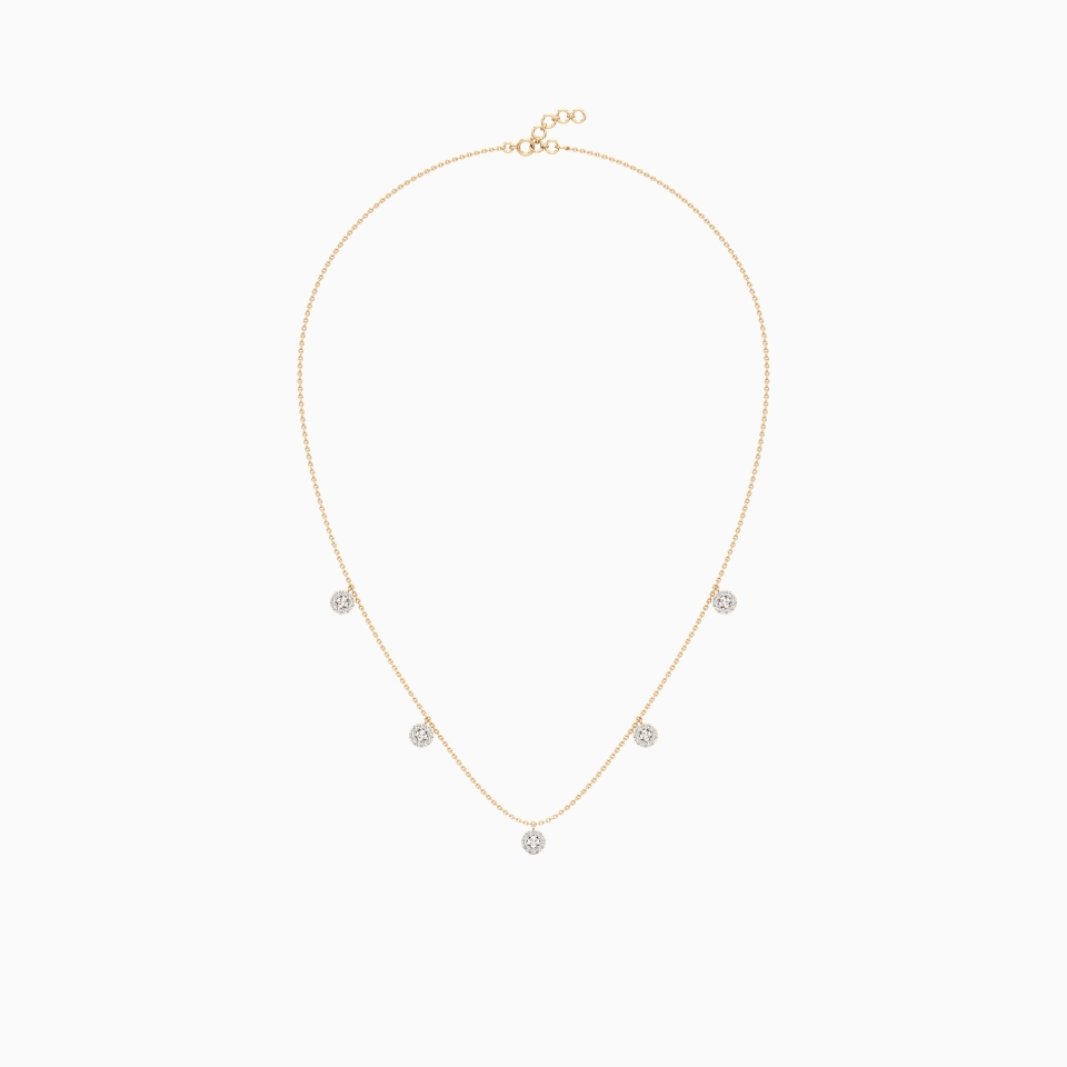 Minimal Everyday Station Necklace in Yellow 14K Gold