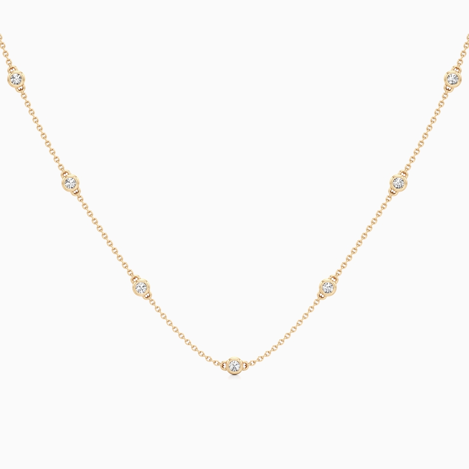 Glam-up Station Chain in Yellow 14K Gold