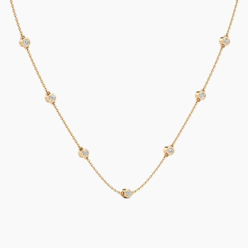Glam-up Station Chain in Yellow 14K Gold