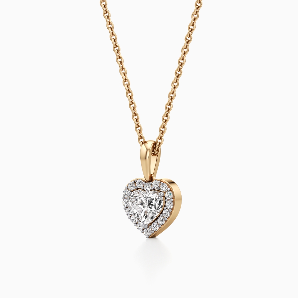 Heart Wrapped in Love Pendant in Yellow 14K Gold