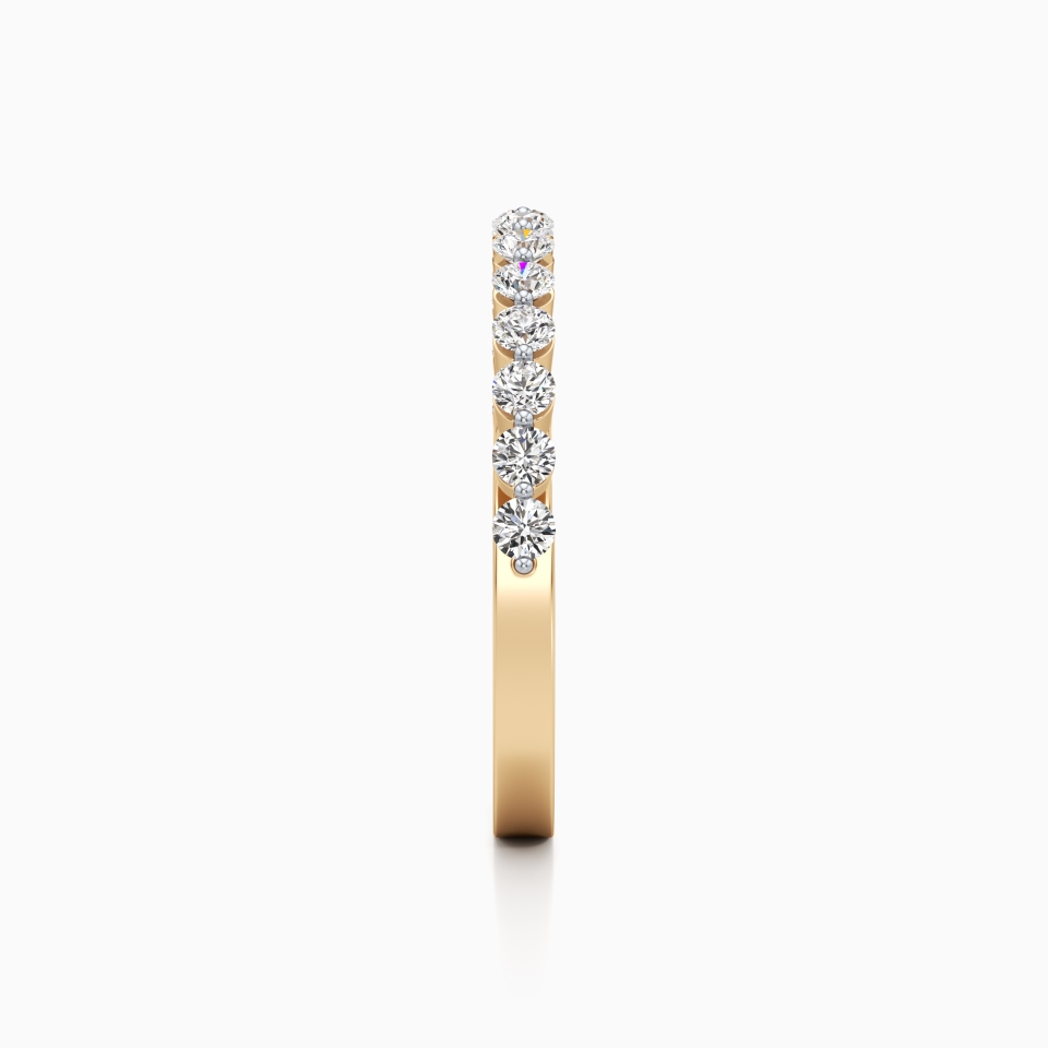 Unconditional Love Half Eternity Band in Yellow 14k Gold